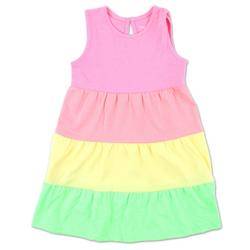 Little Girls Multicolor Sleeveless Dress
