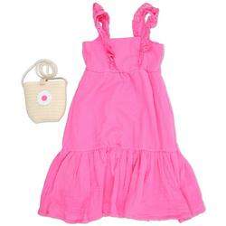 Little Girls 2 Pc Dress & Handbag Set