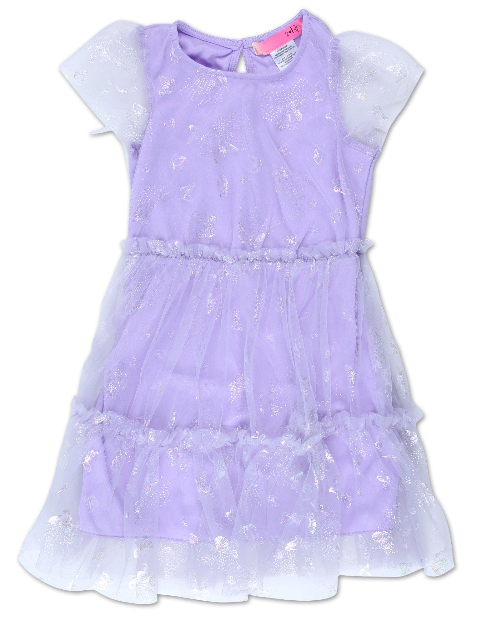 Little Girls Butterfly Tulle Dress