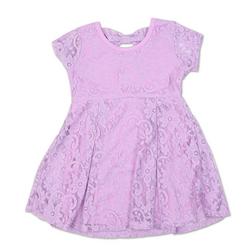 Little Girls Solid Lace Dress