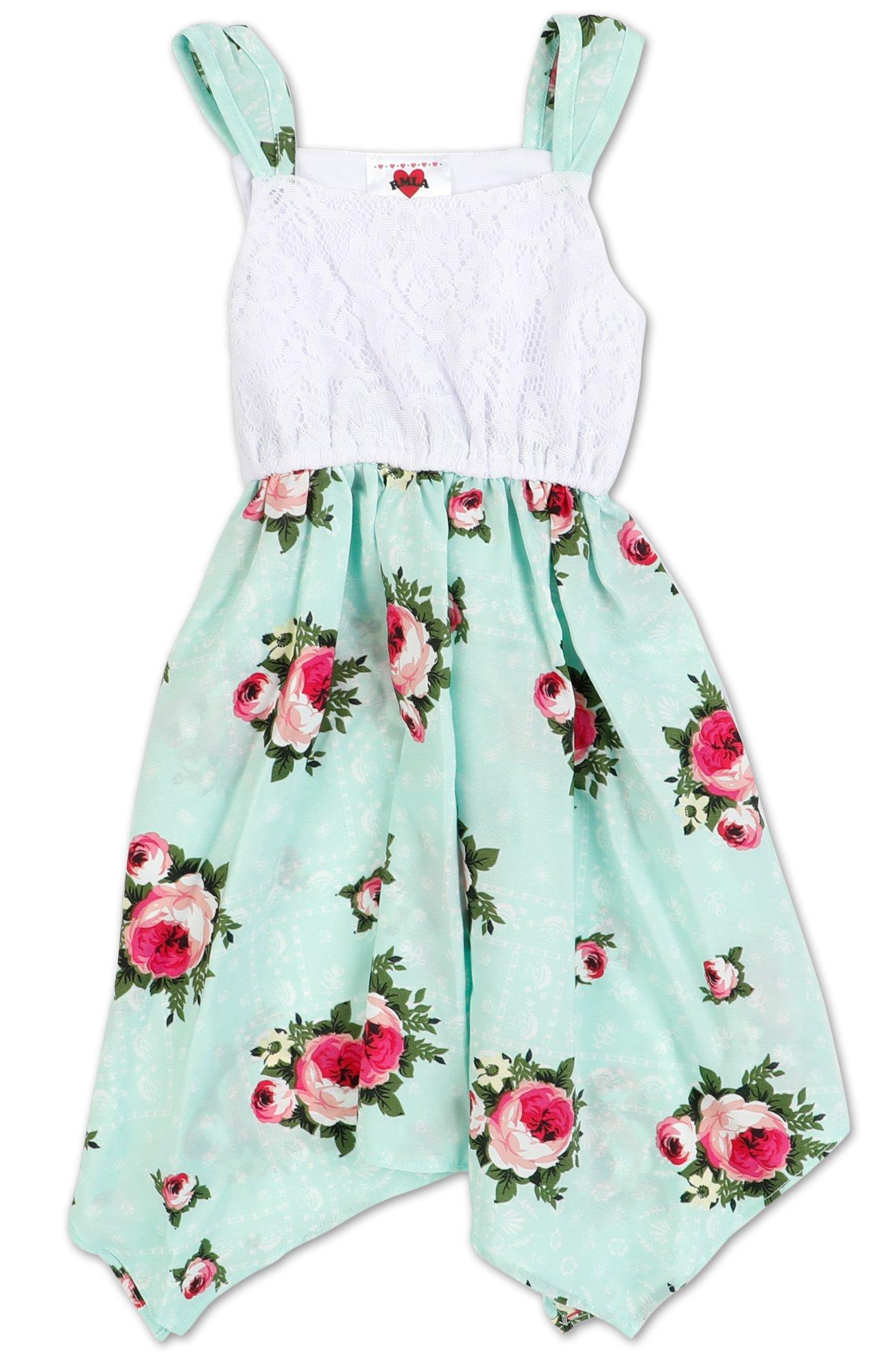 Little Girls Rose Garden Sleeveless Dress