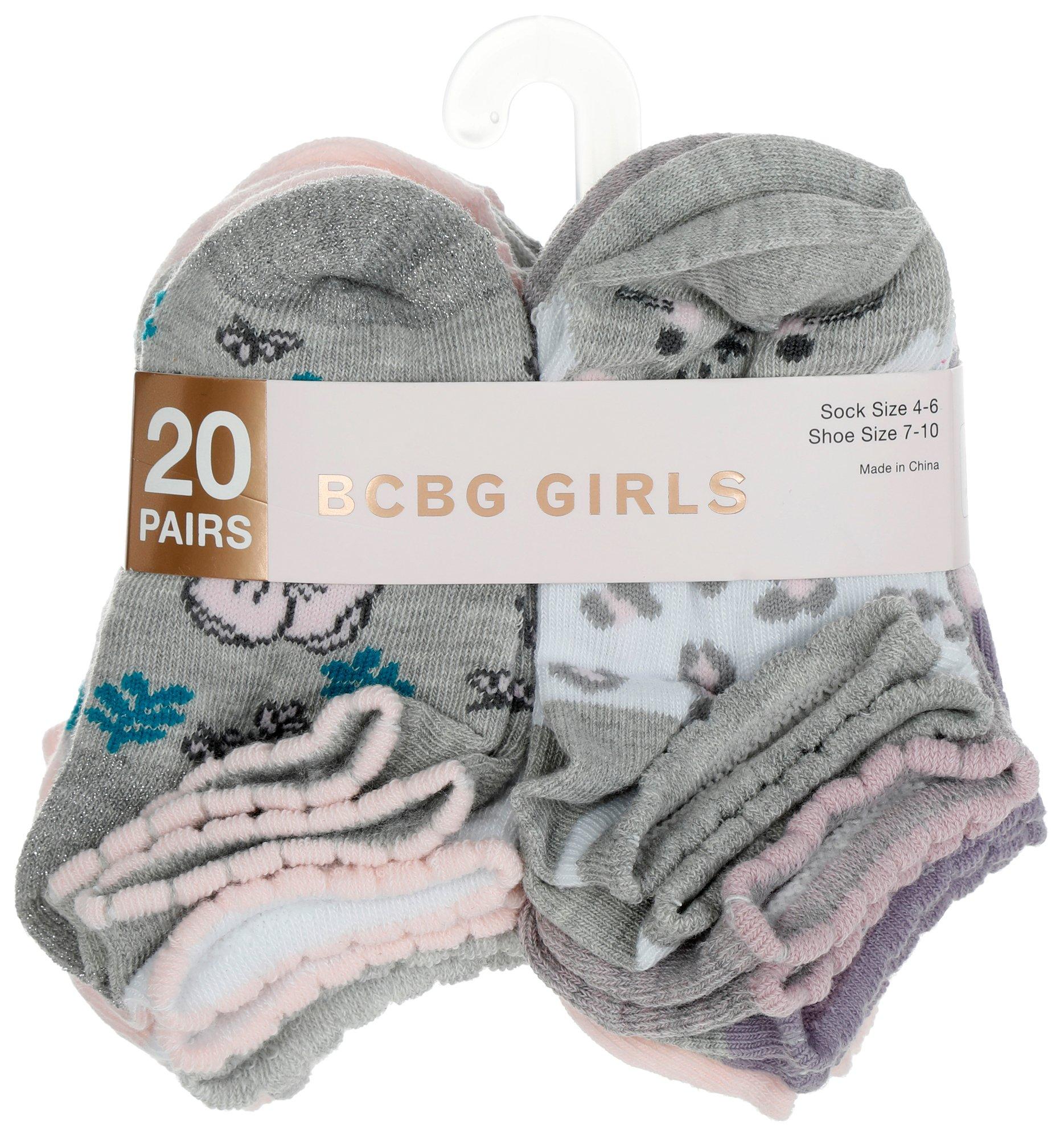 Girls 20 Pk Low Cut Socks