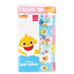 Toddler Girls 7 Pk Baby Shark Briefs