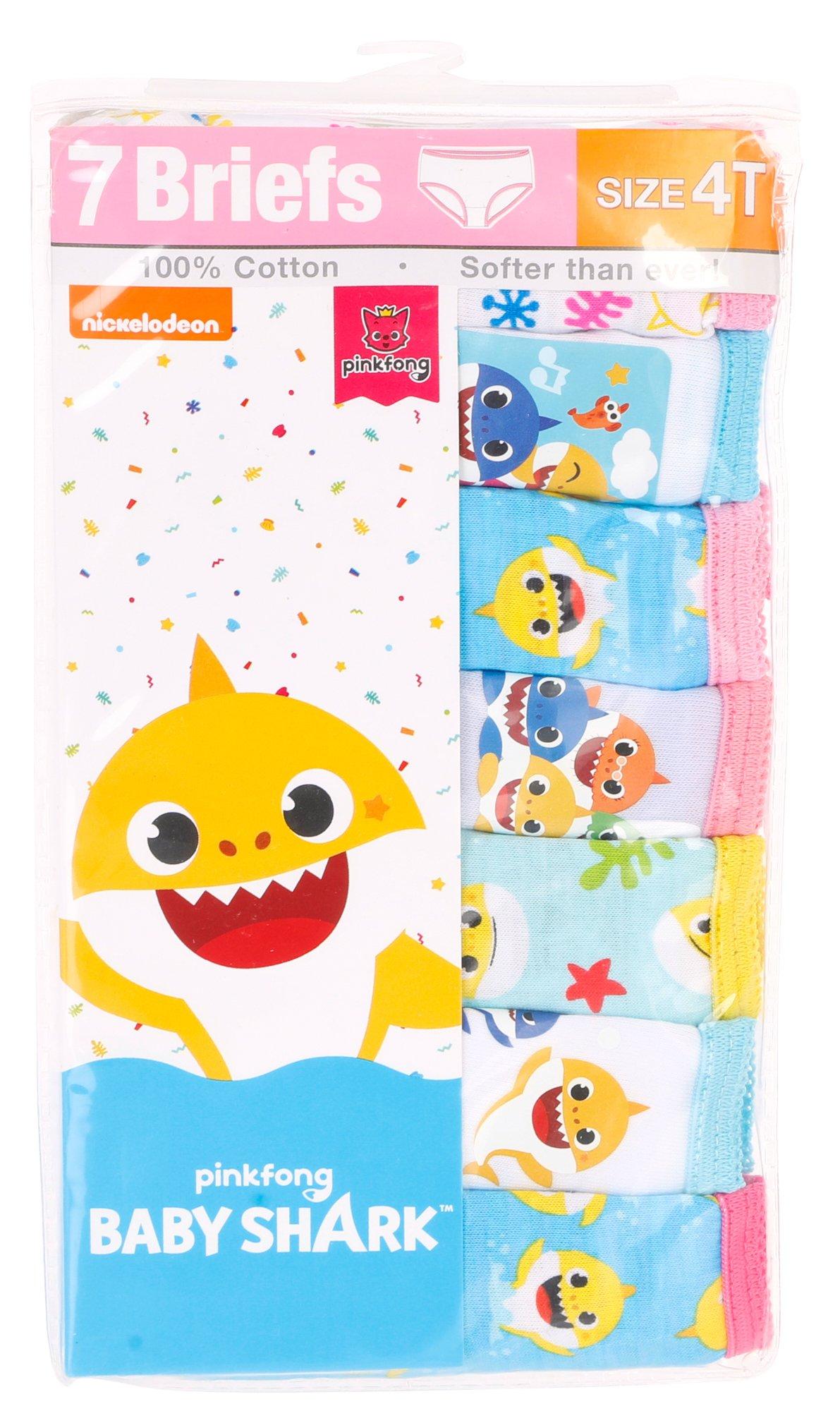 6 Nickelodeon Toddler Boys Pinkfong Baby Shark Briefs Underwear Sz