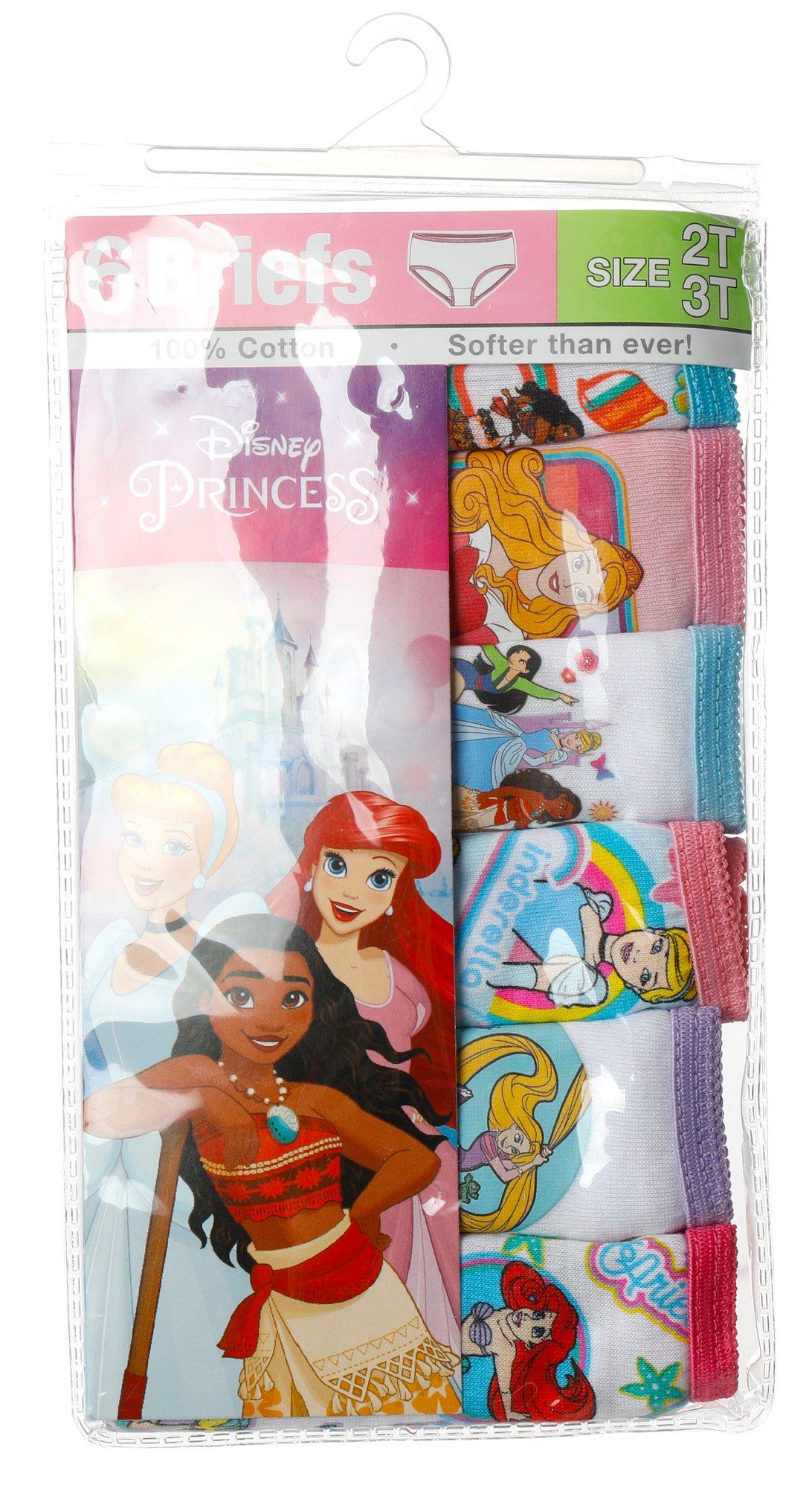 Toddler Girls 6 Pk Disney Princess Brief Panties
