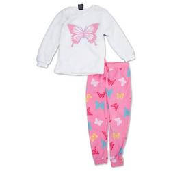 Girls 2 Pc Butterfly Pajama Pants Set