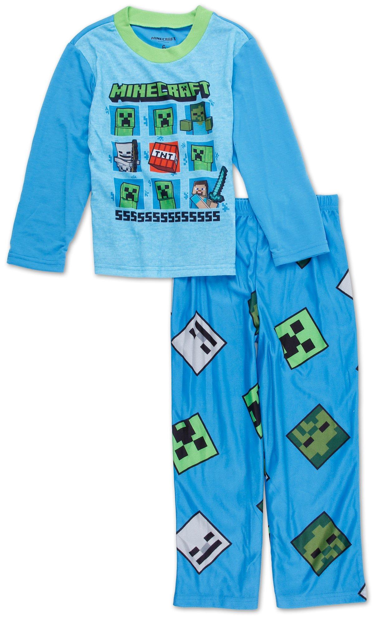 Girls 2 Pc Minecraft Pajama Set