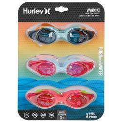 3 Pk Waikiki Junior Swim Goggles
