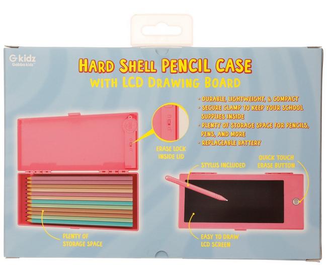Hard Shell Pencil Case with Drawing Board
