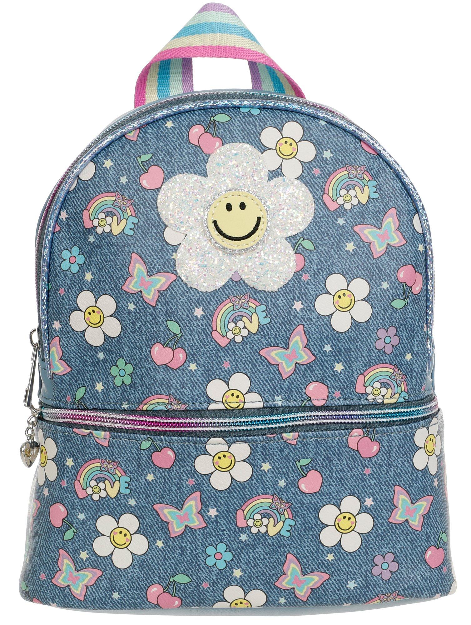 Kids Daisy Denim Mini Backpack