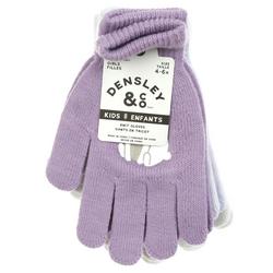 Little Girls 3 Pk Knit Gloves - Purple