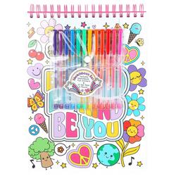 Girls 12 Pk Gel Pens & Sketchbook