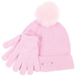 2 Pc Girls Winter Hat and Gloves Combo