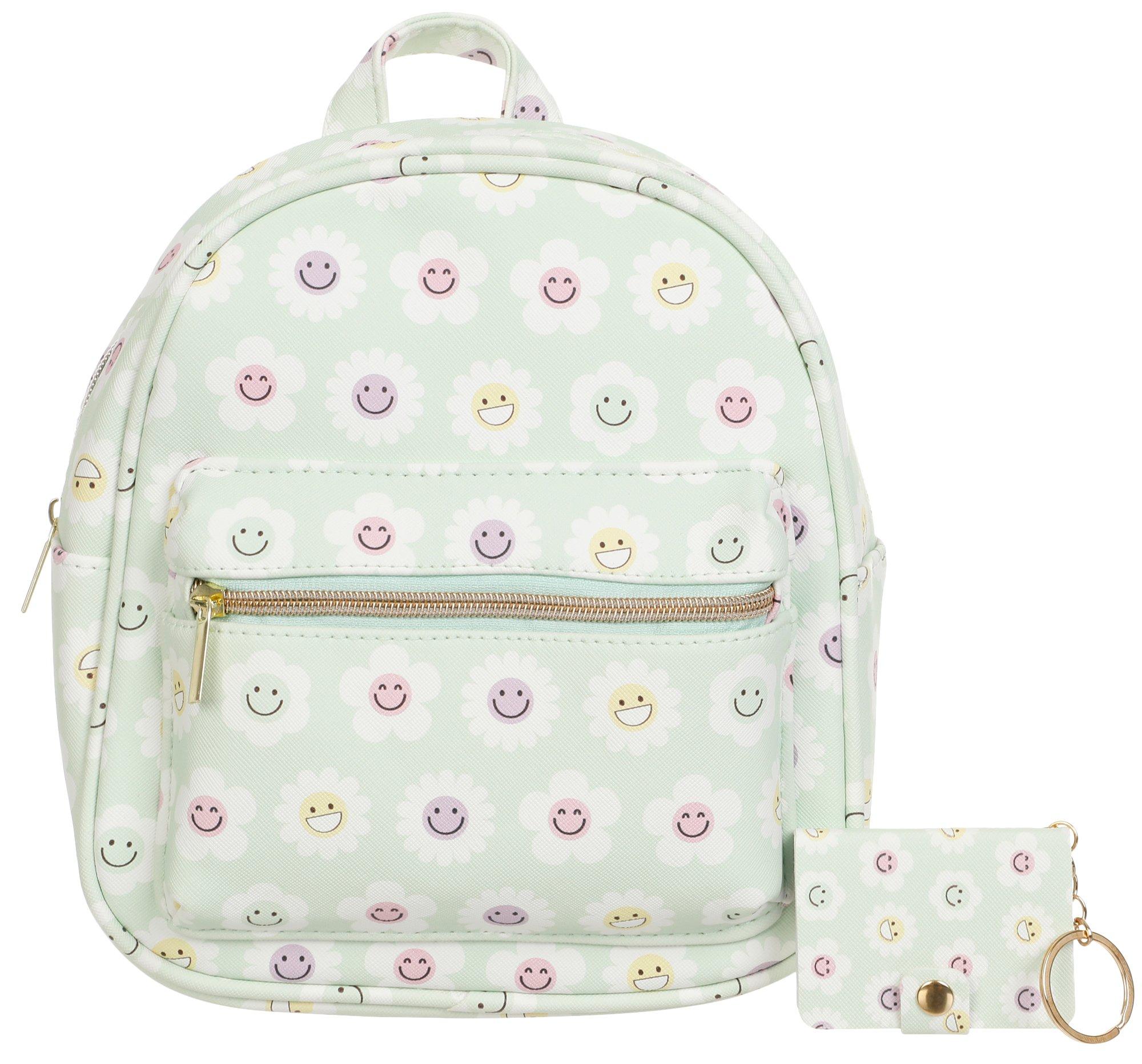 Girls Floral Print Mini Backpack