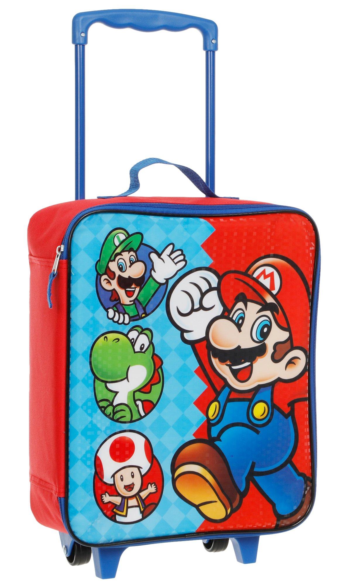 17in Mario Brothers Rolling Luggage