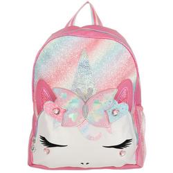 Unicorn Glitter Rainbow Crown Backpack - Pink
