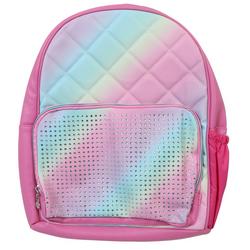 Quilted Rhinestone Backpack - Multi