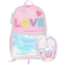 Plush Love Backpack & Lunchbox Set - Pink