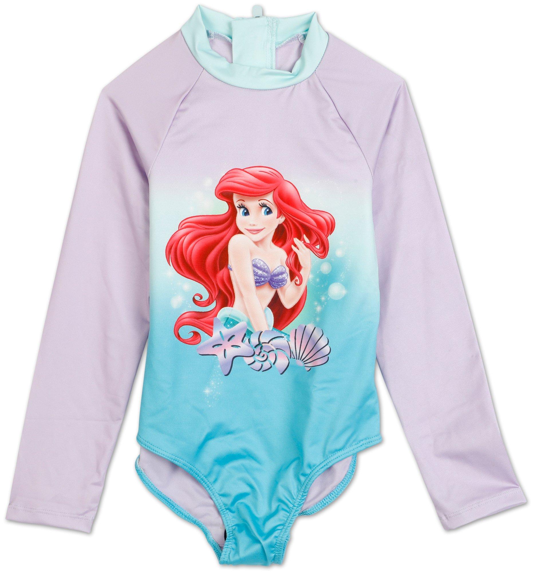 Little Girls One Piece Mermaid Swimsuit