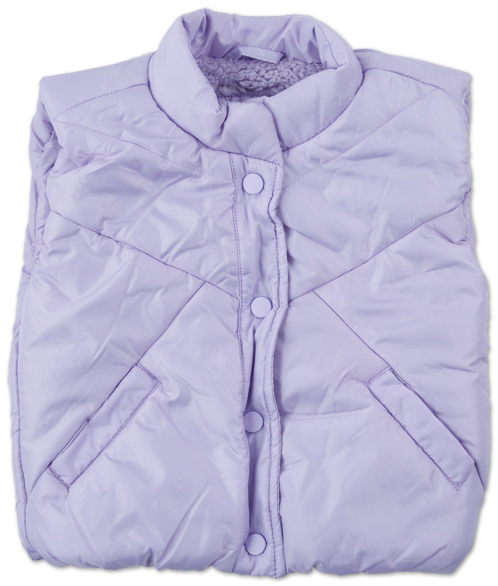 Girls Lilac Puffer Vest
