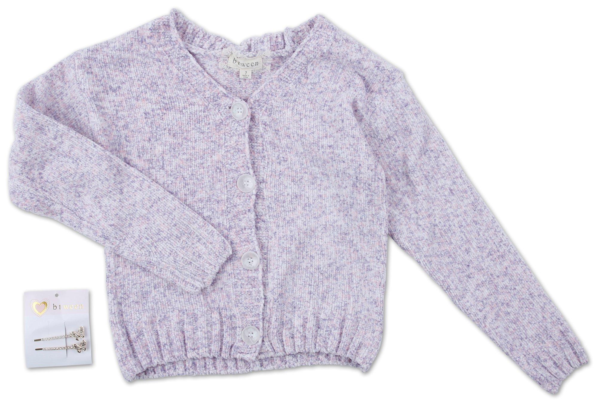 Girls Chenille Ribbed Sweater