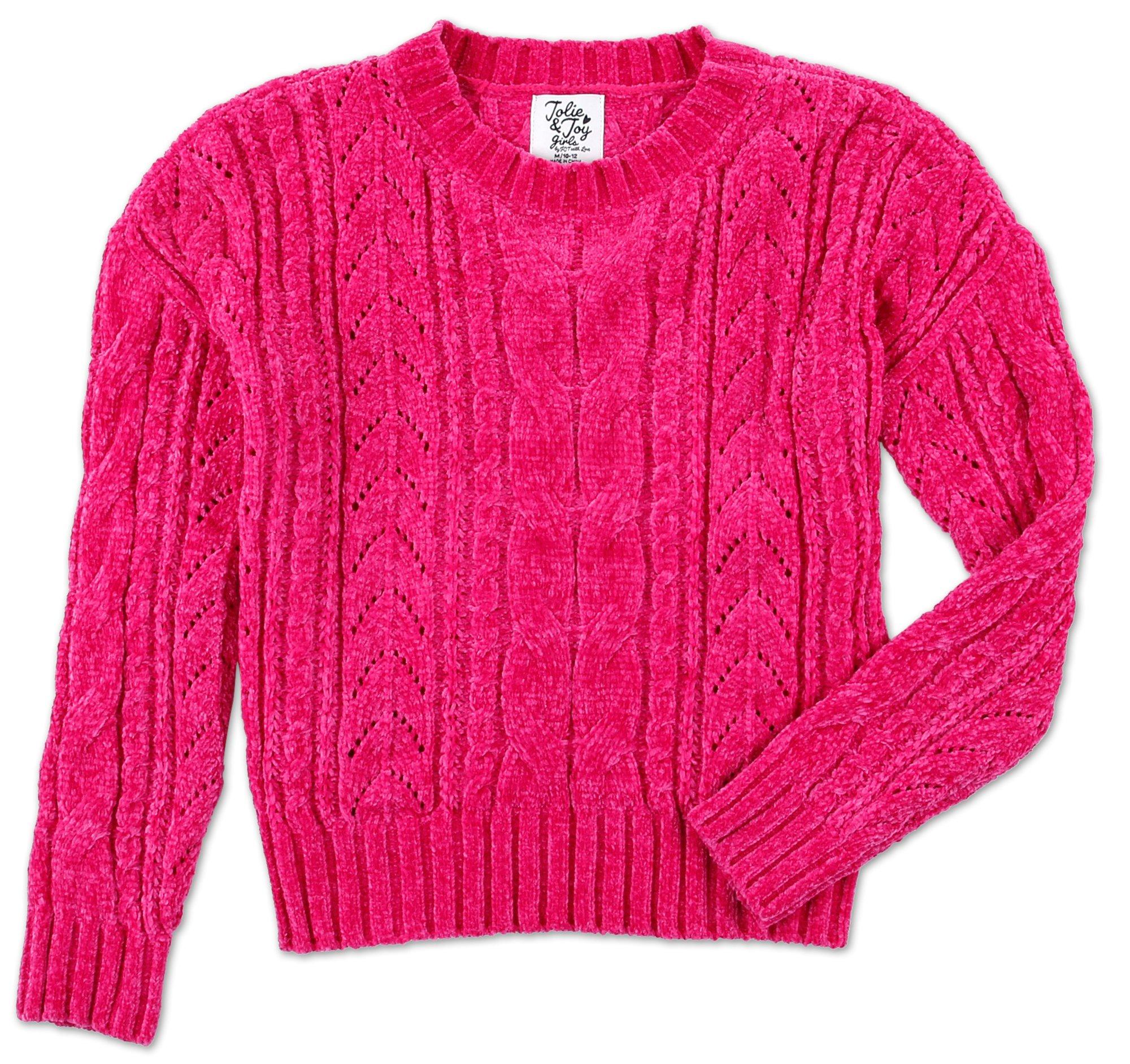 Girls Pink Knit Sweater
