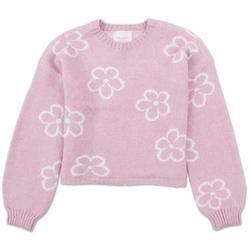 Girls Floral Print Sweater