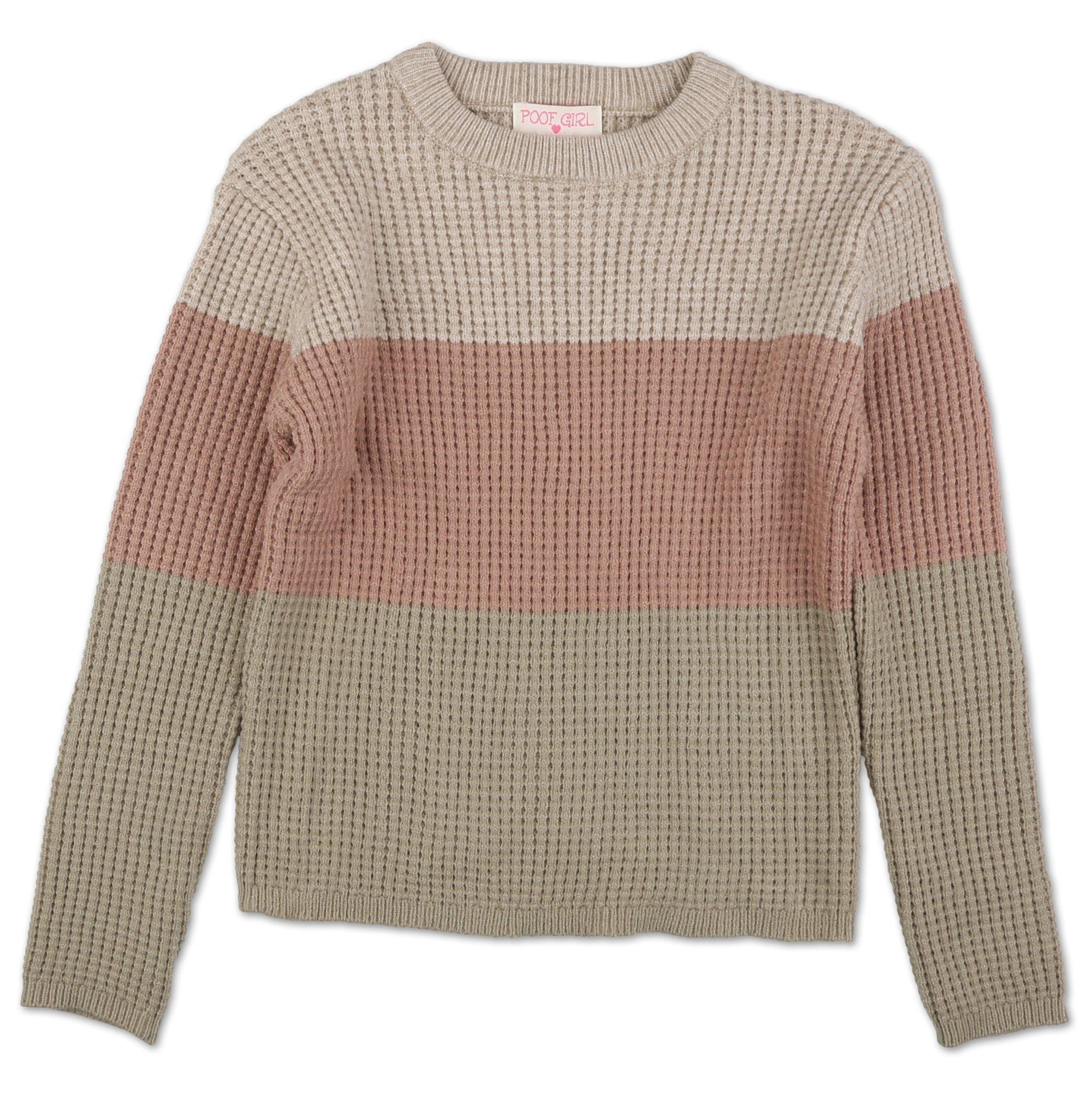 Girls Colorblock Knit Sweater