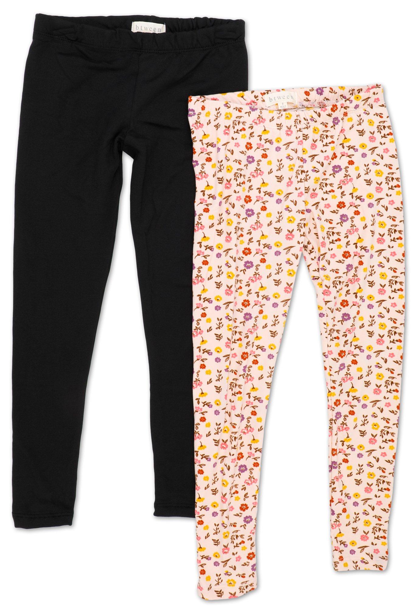 Girls 2 Pk Fleece Leggings