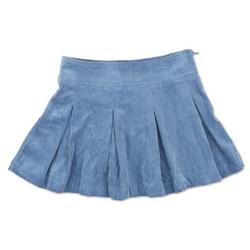 Girls Solid Pleated Skirt - Blue