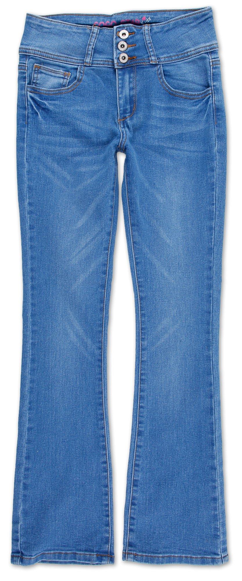 Girls High Waisted Flare Jeans