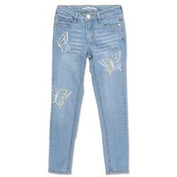 Girls Butterfly Skinny Jeans