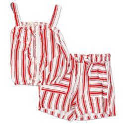 Girls 2 Pc Stripe Shorts Set