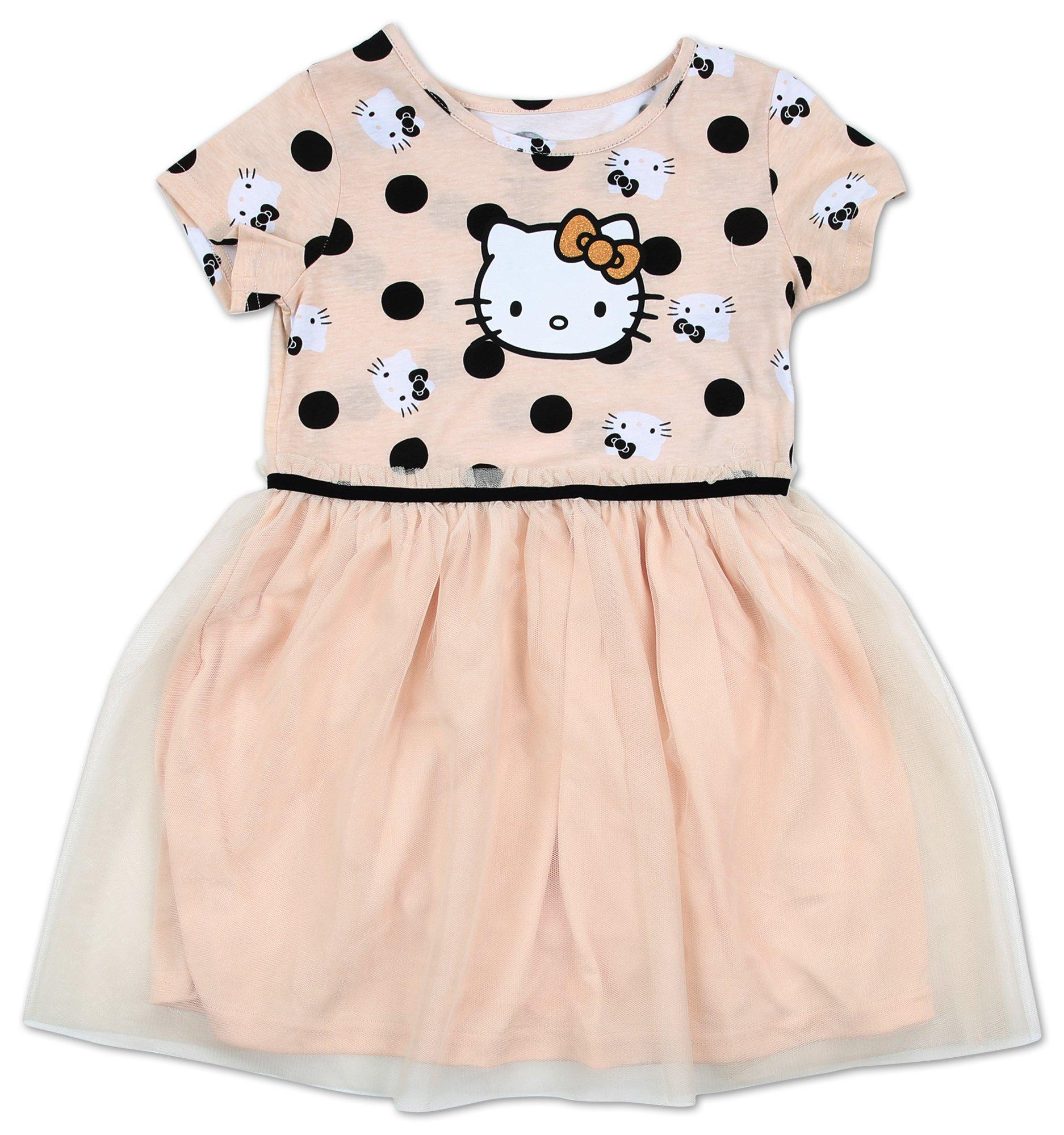 Girls Hello Kitty Print Dress