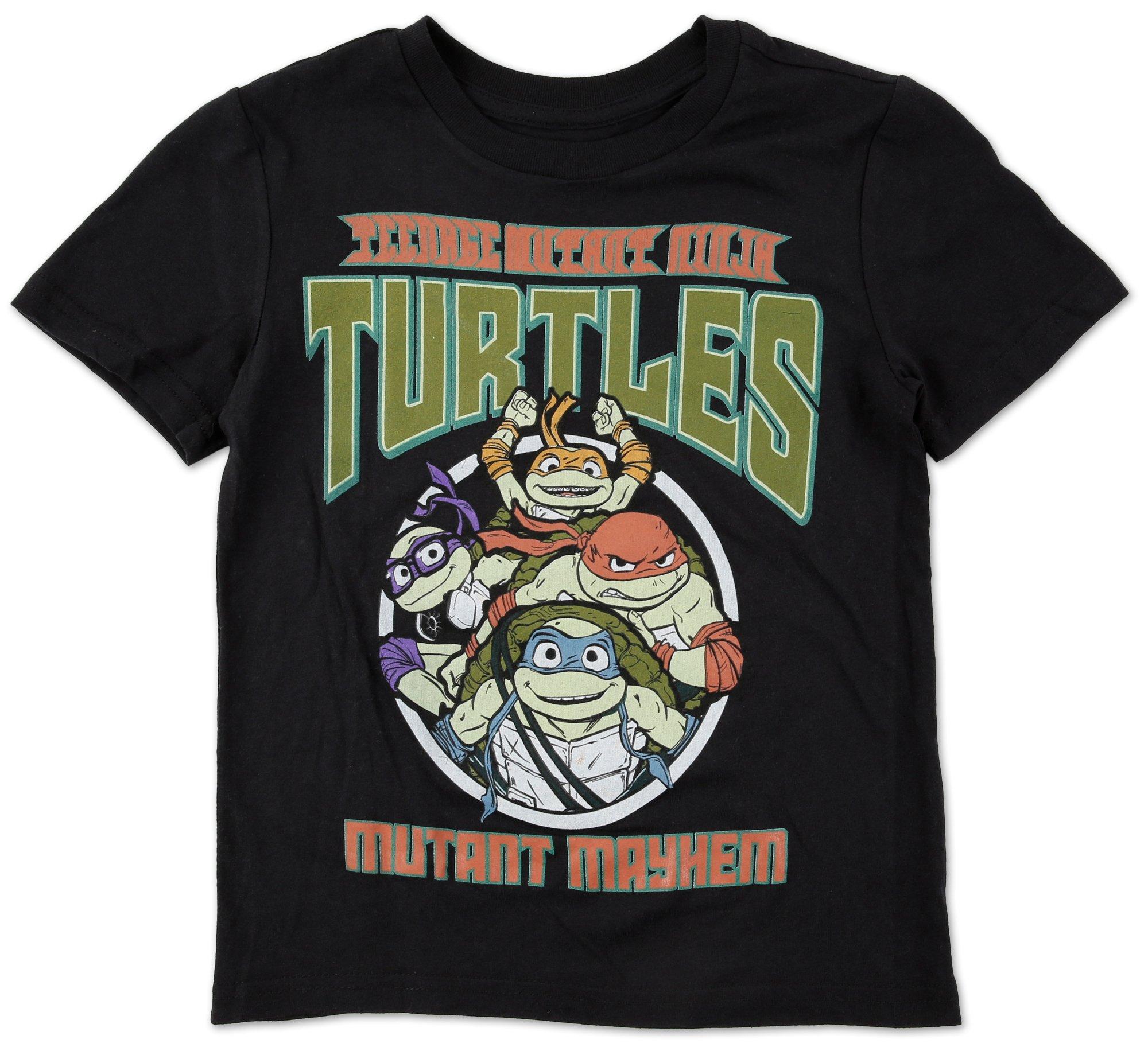 Teenage Mutant Ninja Turtles Big Boys T-Shirt Tank Top and Shorts 3 Piece Outfit Set Black / Green 10-12