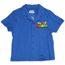 Little Boys Mario Brothers Button Down Shirt