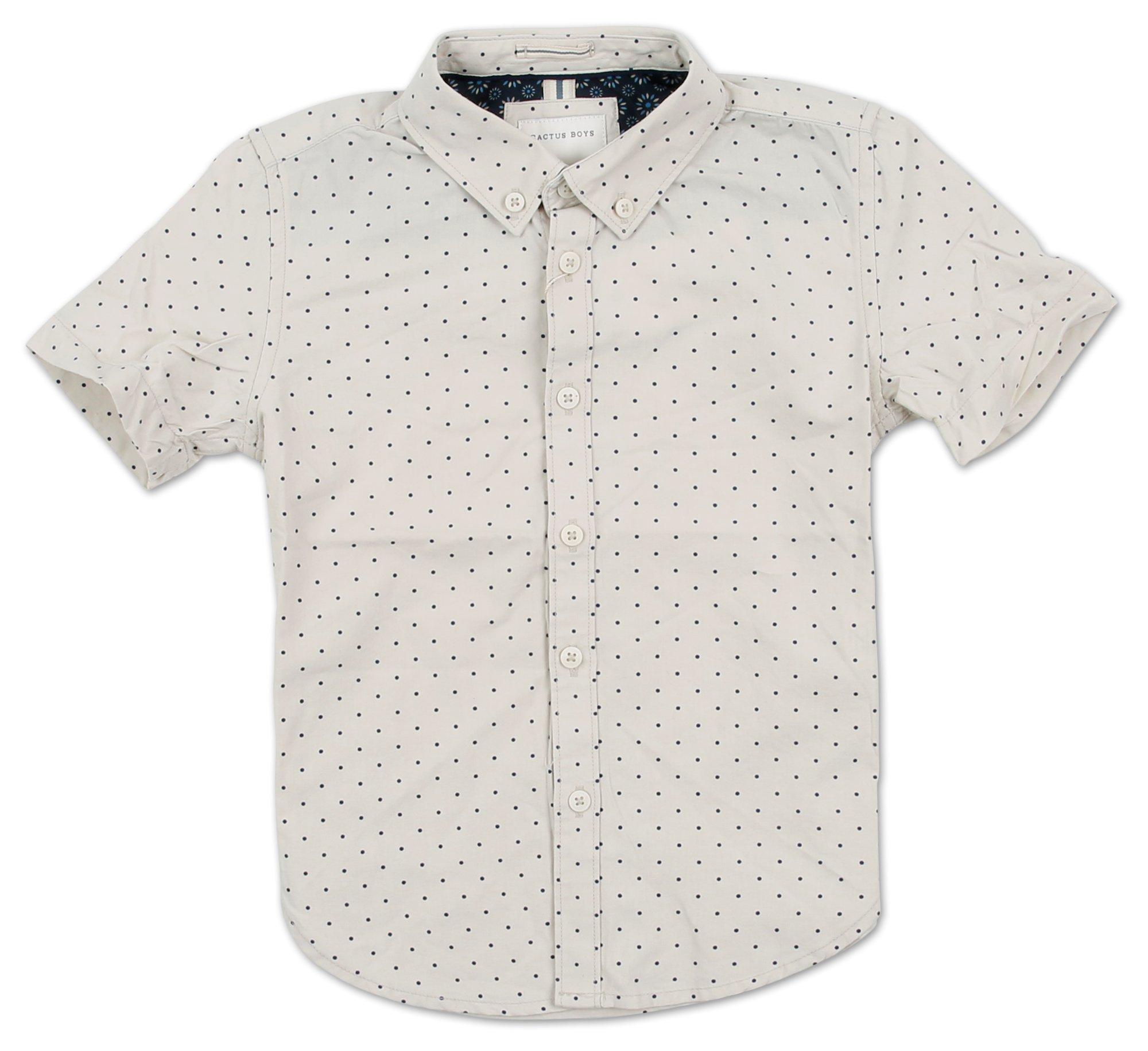 Little Boys Polka Dot Print Button Down Shirt
