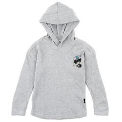 Boys Solid Ribbed Skateboard Graphic Hoodie