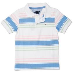 Little Boys Stripe Print Polo Shirt