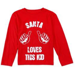 Boys Santa Loves This Kid Tee