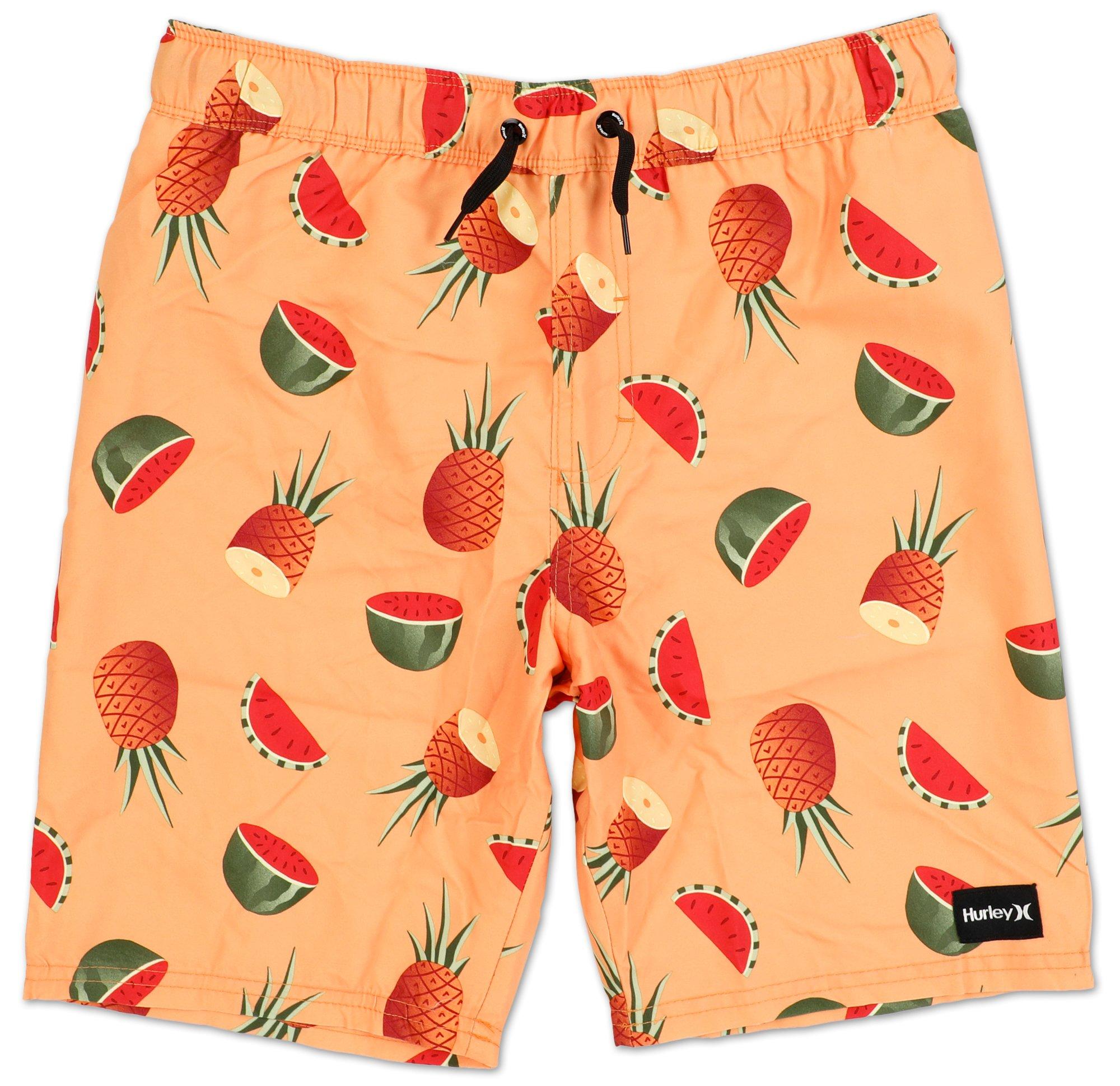 Boys Fruit Print Swim Shorts