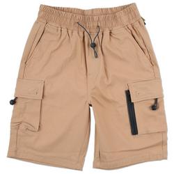 Boys Solid Cargo Shorts