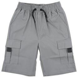 Boys Solid Ripstitch Cargo Shorts