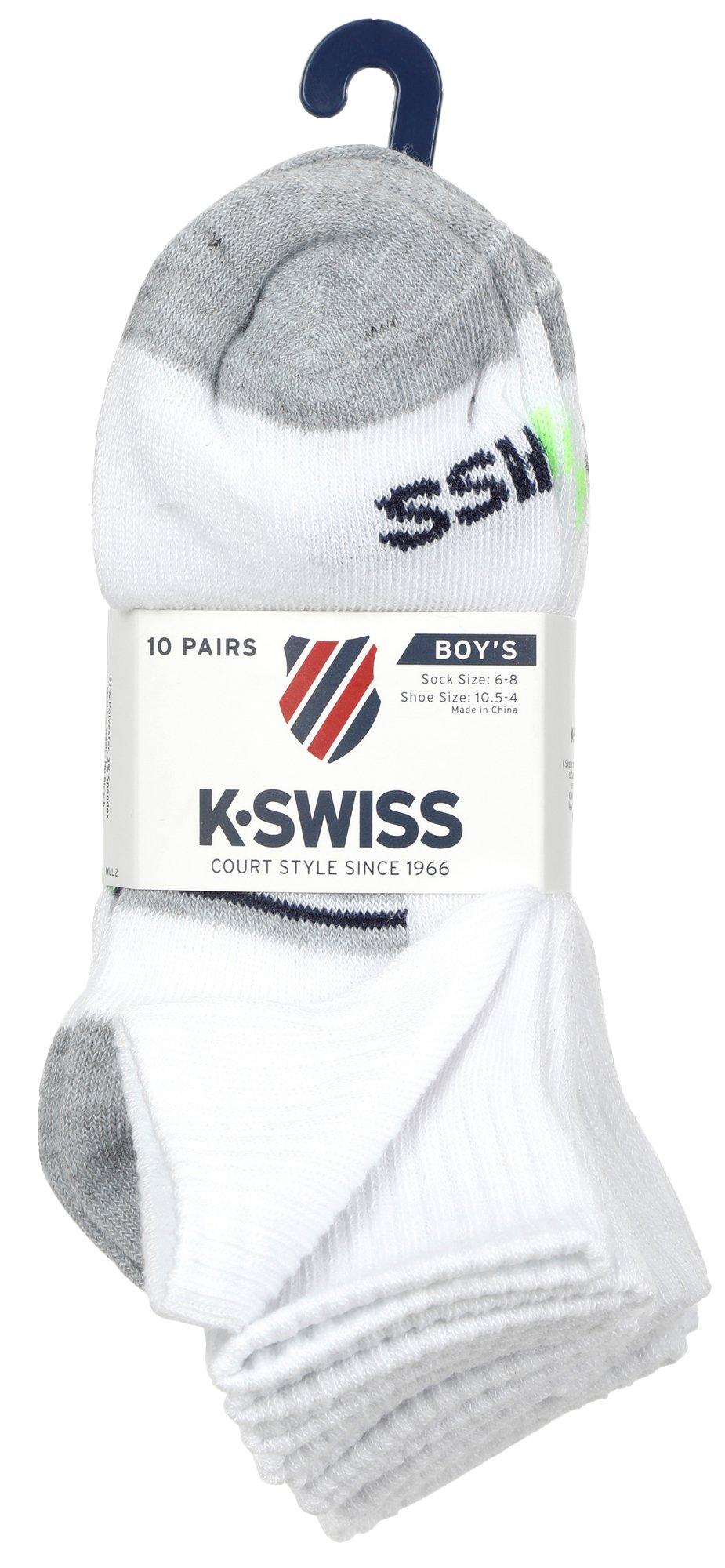 Boys 10 Pk Quarter Cut Socks