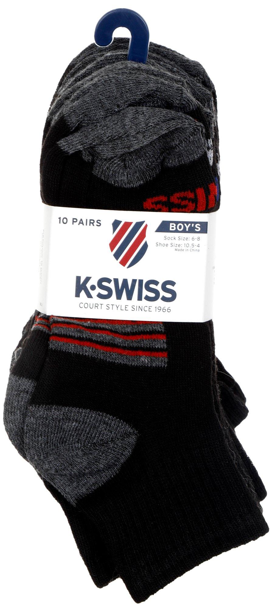 Boys 10 Pk Quarter Cut Socks