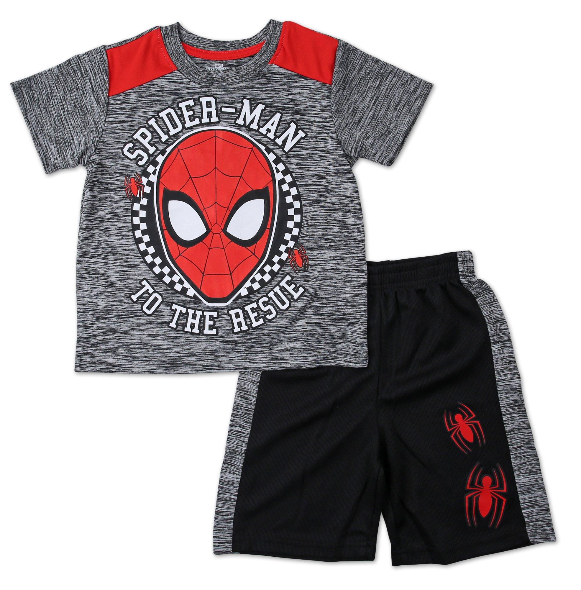 Little Boys 2 Pc Spider-Man Shorts Set