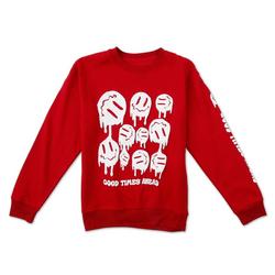 Boys Smiley Face Graphic Sweatshirt - Red