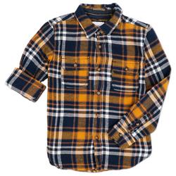Boys Plaid Flannel Shirt - Multi