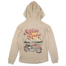 Boys Thermal Motorcycle Graphic Hooded Pullover