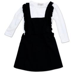 Toddler Girls 2 Pc Overall Dress Set